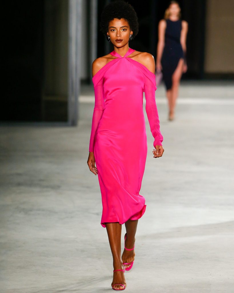 Cushnie Runway Halter-Off-Shoulder Sheath Dress