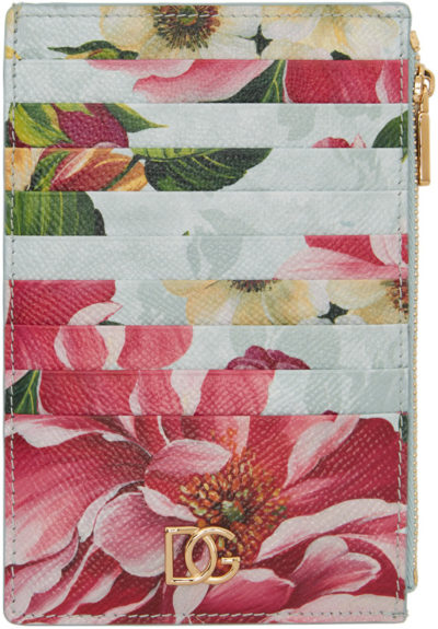 Dolce & Gabbana Multicolor Floral Print Card Holder