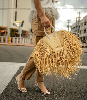 Jacquemus Le Petit Baci Raffia Bag