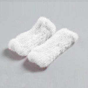 Genuine Mink Fur Fingerless Mittens