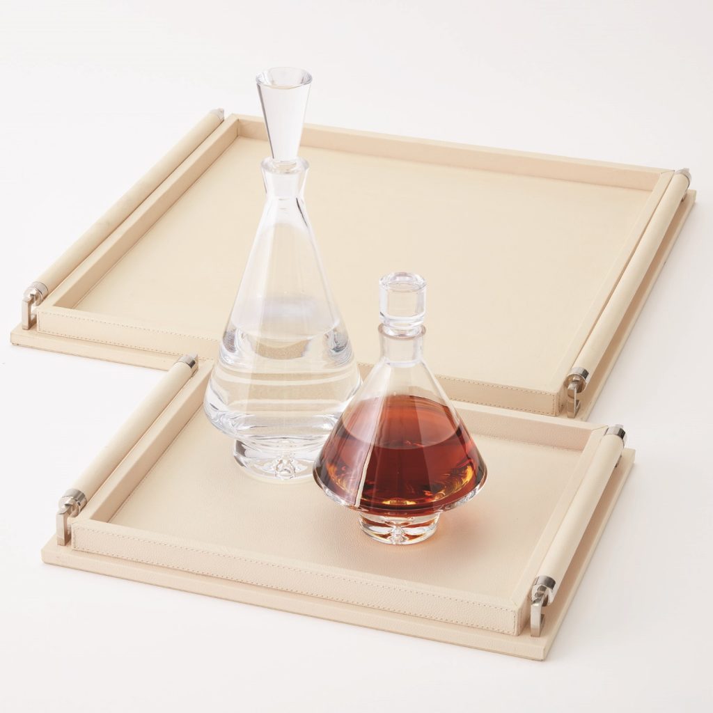 Leather Ivory Tray