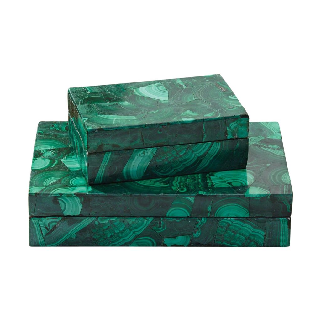 Malachite Jewel and Momento Box