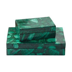 Malachite Jewel and Momento Box