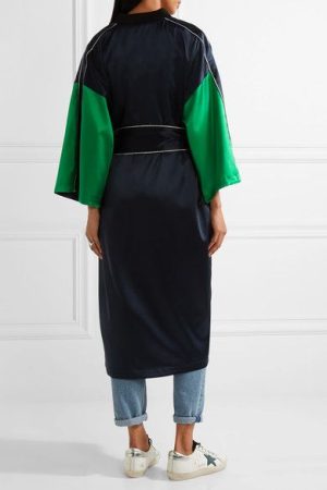 Opening Ceremony Reversible Silk-Satin Kimono Coat