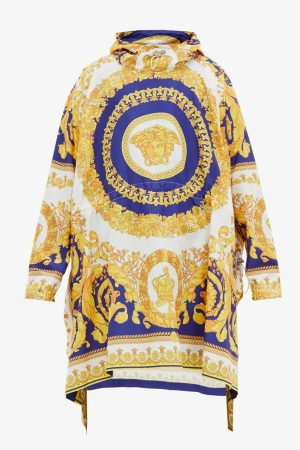 Versace Baroque-Print Poncho / Coverup