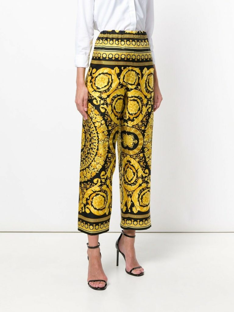 Versace Baroque Silk Pants