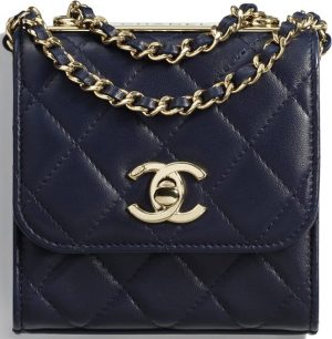 CHANEL Lambskin Quilted Mini Trendy CC Chain Bag