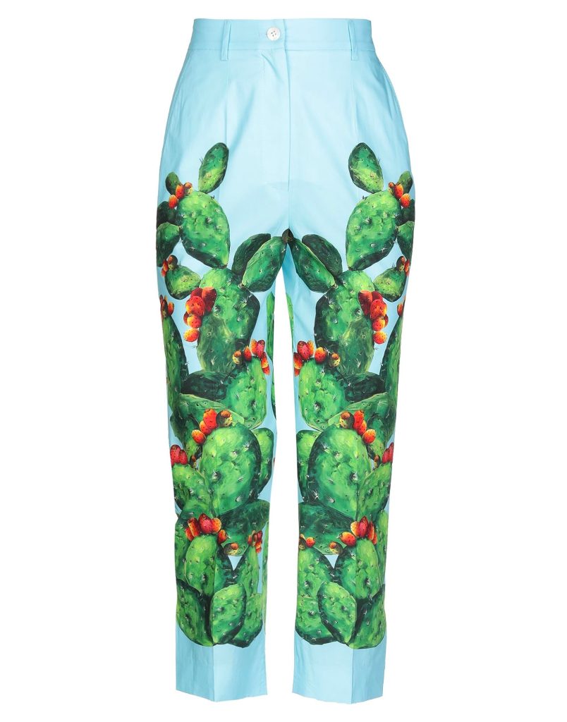 Dolce Gabbana Blue Cactus Pants
