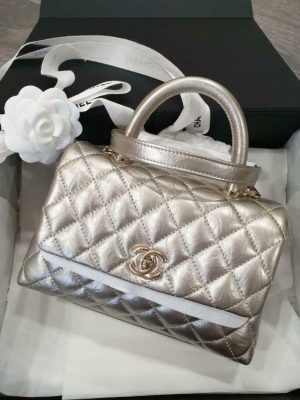 Chanel Coco Handle Bag in Champagne Gold