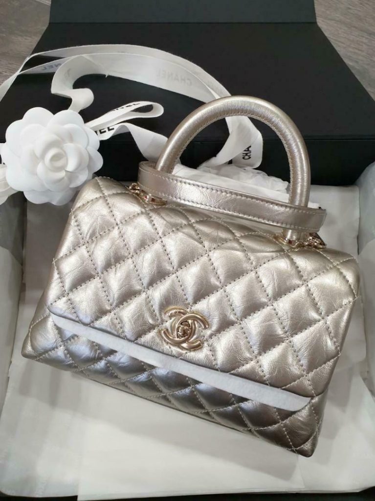Chanel Coco Handle Bag in Champagne Gold