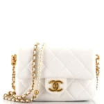 CHANEL Classic Quilted Lambskin Bag with Pearls, Cross Body, Adjustable Chain