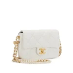 CHANEL Classic Quilted Lambskin Bag with Pearls, Cross Body, Adjustable Chain