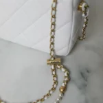 CHANEL Classic Quilted Lambskin Bag with Pearls, Cross Body, Adjustable Chain
