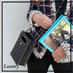 Chanel Grained Lambskin Black Bag Clutch with Chain Runway Piece