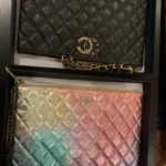 Chanel Large Clutch Case in Rainbow Metallic Goatskin